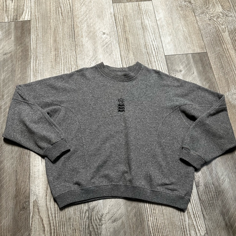Vintage Kent & Curwen gray wool crewneck sweater 3 lions soft Large England